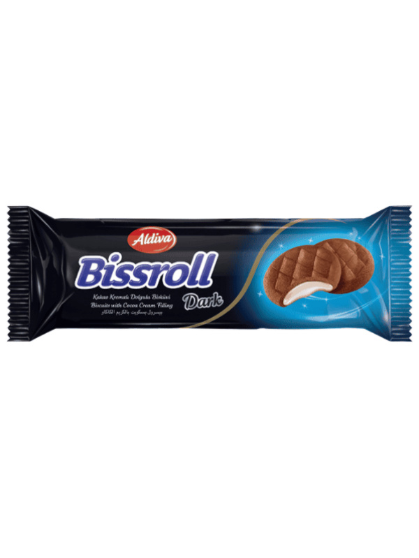 Aldiva Bissroll Bitter Kakaolu Hindistan Cevizi Kremalı Dolgulu Bisküvi 54 Gr