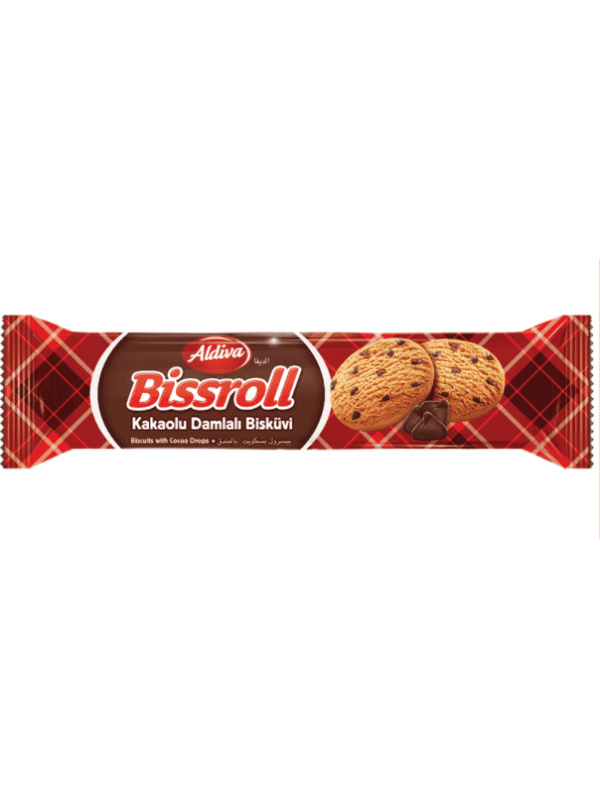 Aldiva Bissroll Damla Çikolatalı Bisküvi 56 Gr