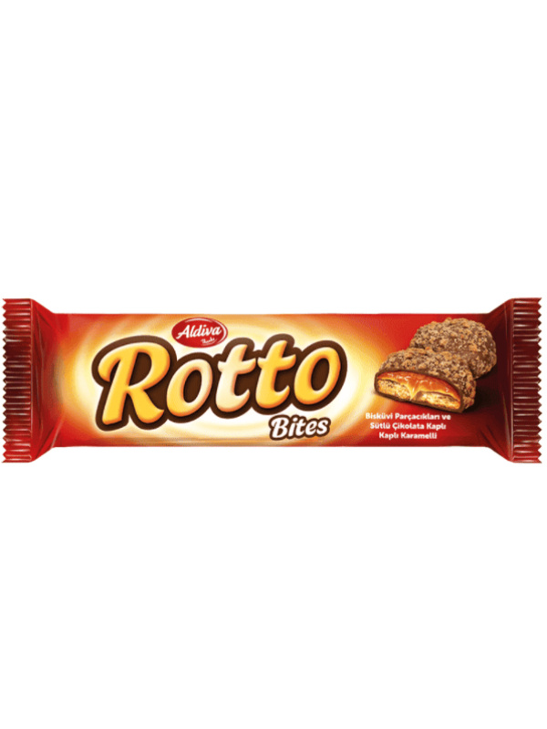 Aldiva Rotto Bisküvi Serpme Sütlü Çikolata Kaplamalı Karamelli Bisküvi 63 Gr