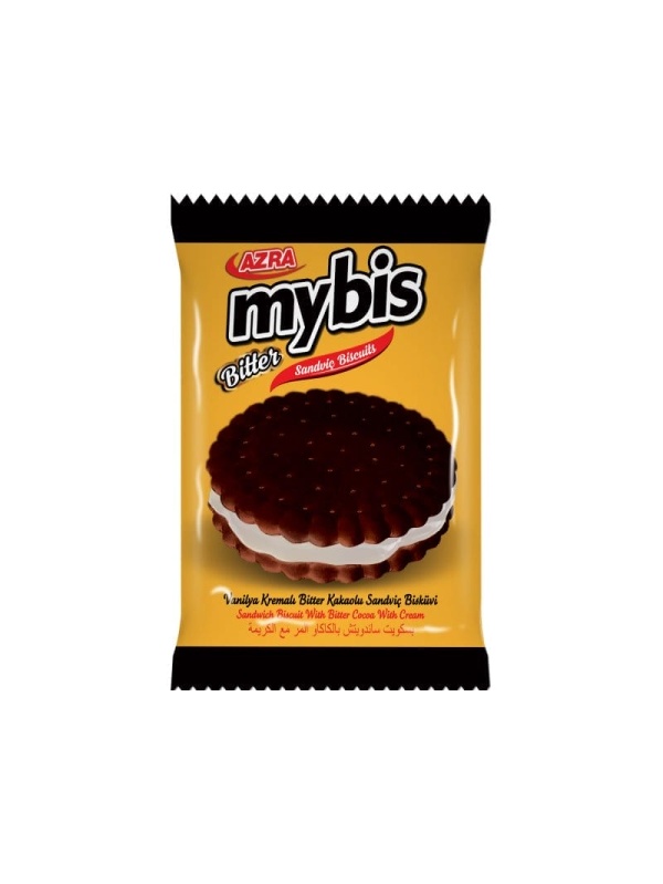 Azra Bisküvi Mybis Kakaolu Vanilyalı Kremalı Sandviç Bisküvi 25 Gr