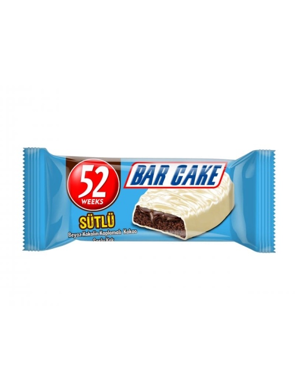 Azra Kek 52 Weeks Bar Kek Beyaz Kokolin Kaplamalı Kakao Soslu Kakaolu Kek 40 Gr