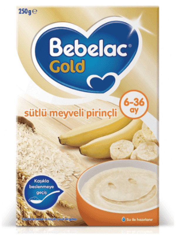 Bebelac Gold Sütlü Meyveli Pirinçli Bebek Maması 250 Gr