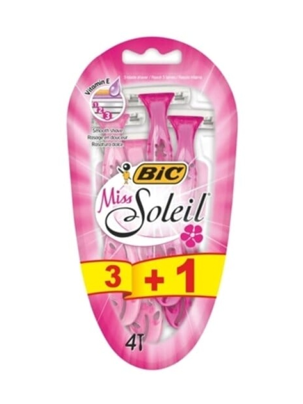 Bic Blister Çanta Üçlü Bıçak Miss Soleil 3+1 4 Adet