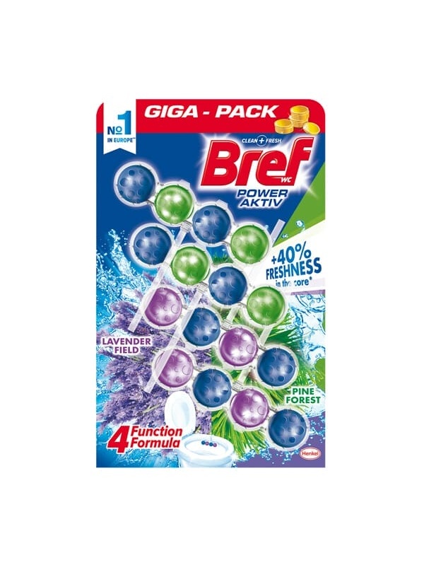 Bref Tuvalet Bloğu Klasik Power Aktif Karışım Çam&lavanta Dörtlü Paketi