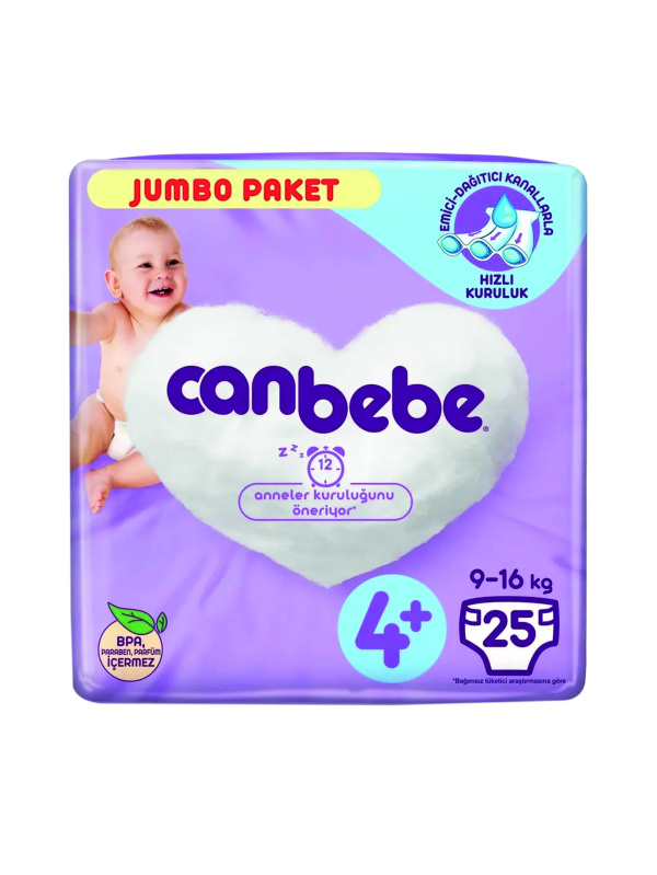 Canbebe Jumbo Paket No 4+ 25 Adet
