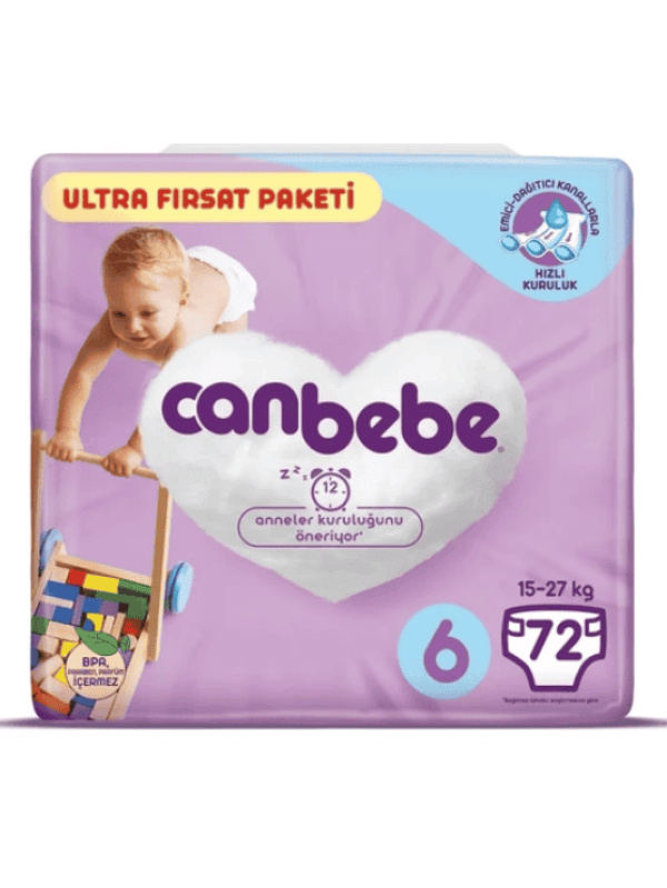 Canbebe Ultra Fırsat Paketi No 6 72 Adet