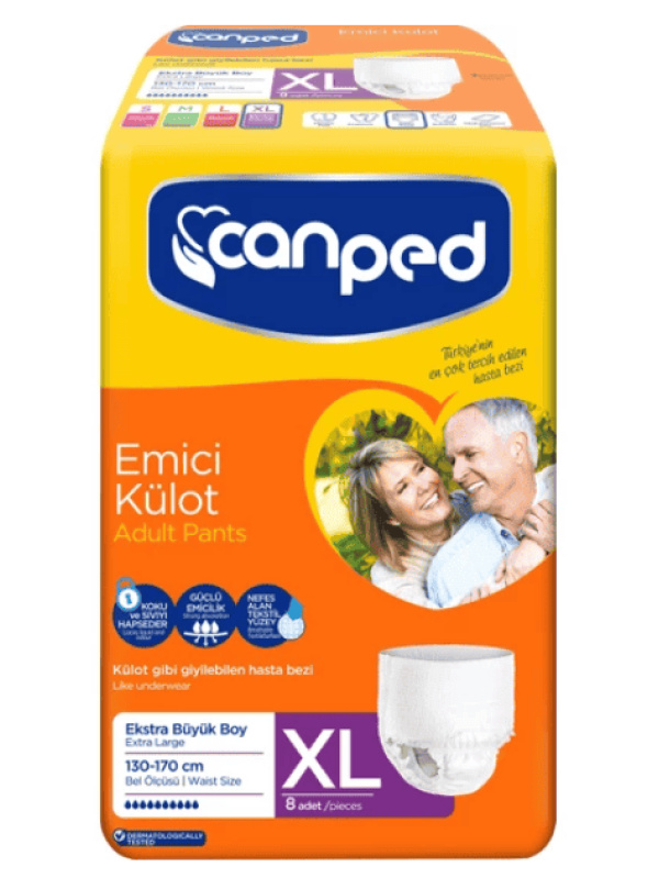Canped Emici Külot Yetişkin Bezi Beden Xl 8 Adet