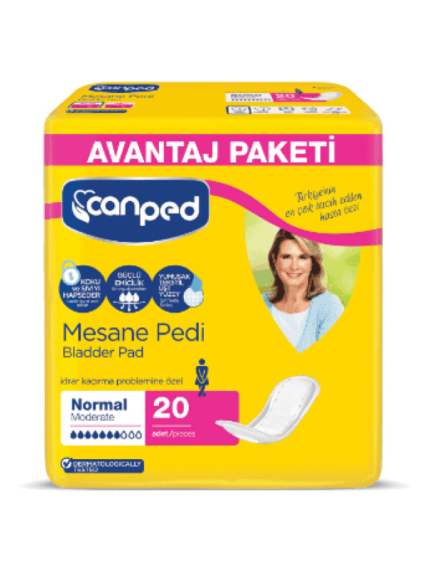 Canped Kadın Mesane Pedi Avantaj Paketi Normal 20 Adet