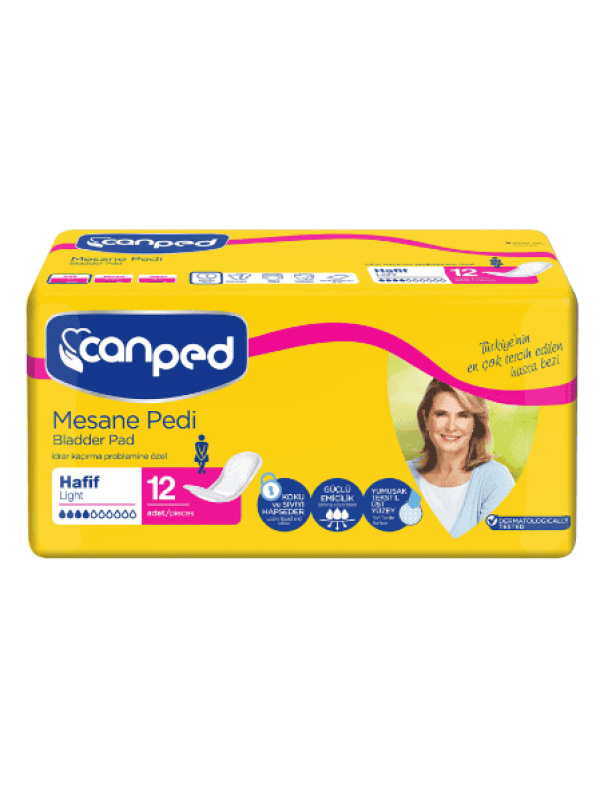 Canped Kadın Mesane Pedi Hafif 12 Adet