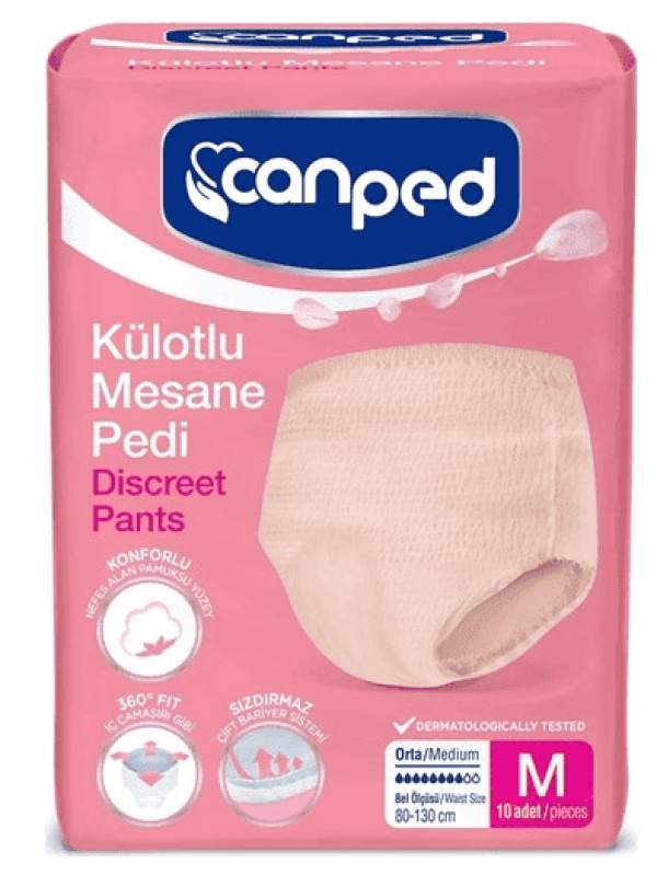 Canped Külotlu Mesane Pedi Orta 10 Adet