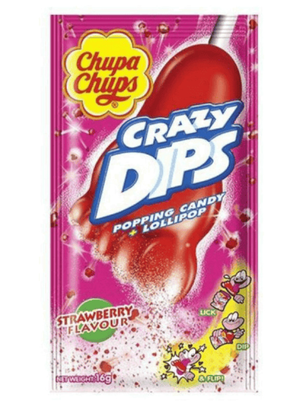Chupa Chups Crazy Dıps Çilekli Şeker 16 Gr