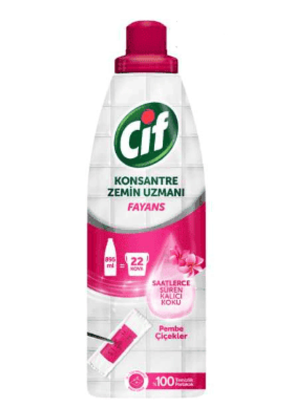 Cif Konsantre Zemin Uzmanı Fayans Pembe Çiçekler 895 Ml