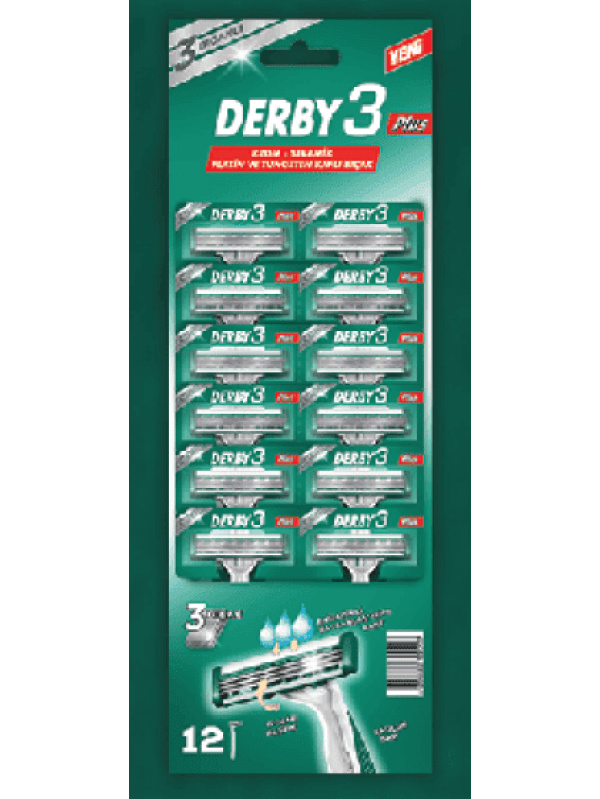 Derby 3 Tek Kullanımlık Tip Cartella 12 Adet