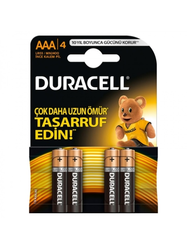 Duracell Temel İnce Kalem Pil 4 Aaa 4 Adet