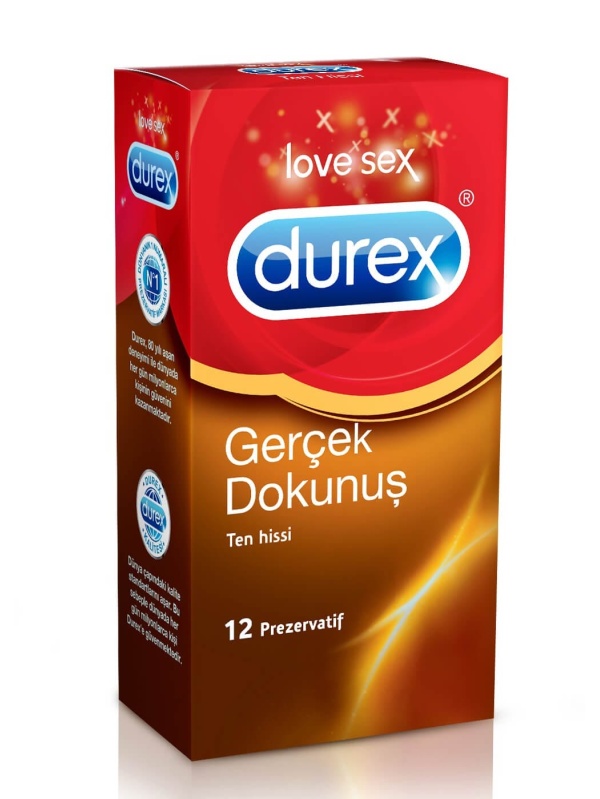 Durex Kondom Daha Yakın Duygular Gerçek Dokunuş 12 Adet