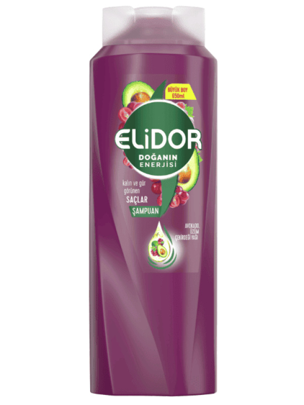 Elidor Avokado Ve Üzüm Çekirdeği Özü Şampuan 650 Ml