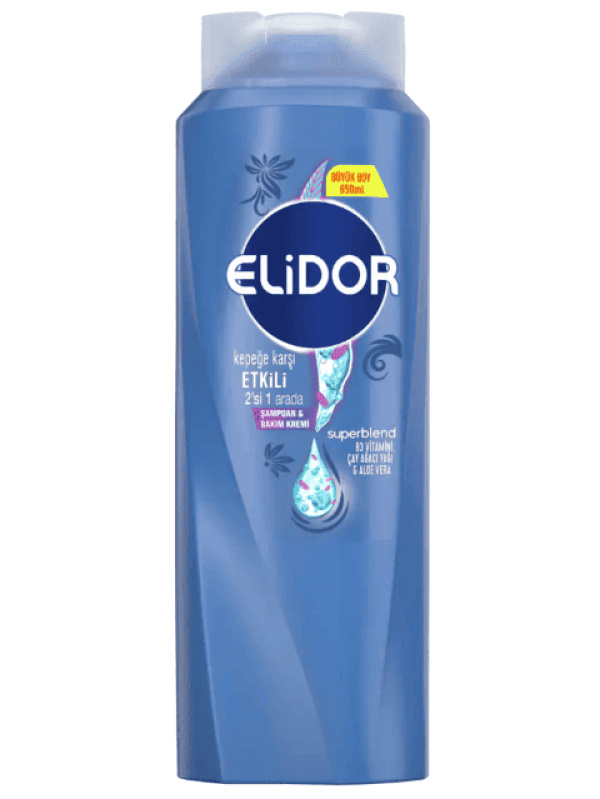 Elidor Kepeğe Karşı Etkili 2 Si 1 Arada Şampuan 650 Ml