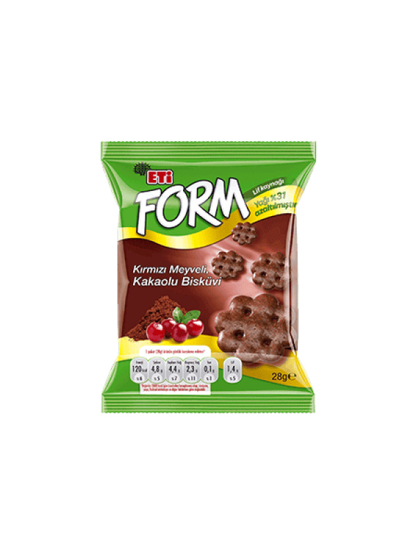 Eti Form Kakao Ve Yaban Mersini 30 Gr