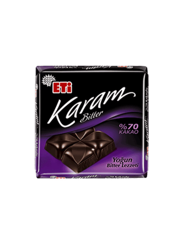 Eti Karam Bitter Çikolata %70 Kakaolu 80 Gr