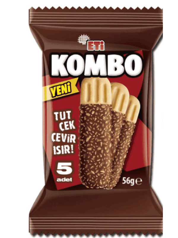 Eti Kombo Hindistan Cevizi Ve Çikolata Kaplamalı Bisküvi 56 Gr