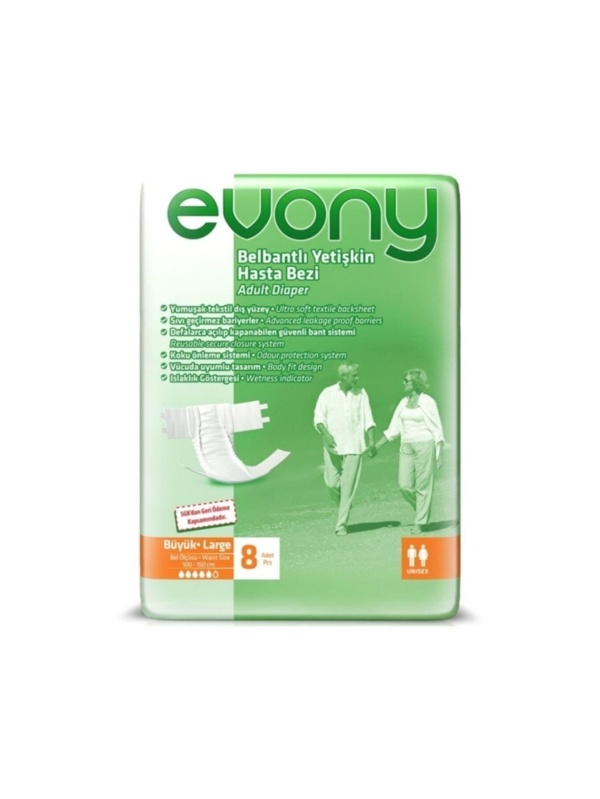 Evony Yetişkin Bezi Büyük 8 Adet