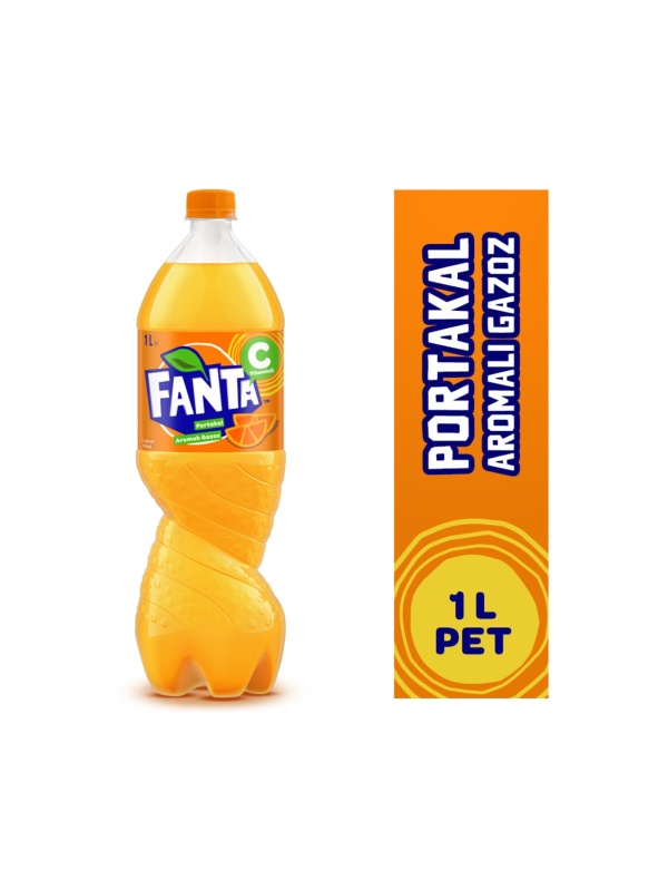 Fanta Portakal Aromalı Gazoz Plastik Şişe 1 L