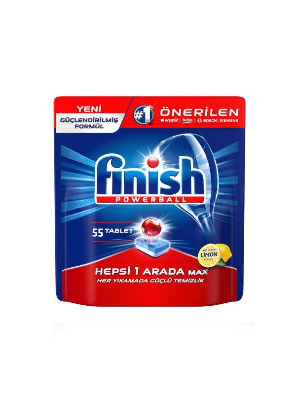 Finish Hepsi Bir Arada Yağ Giderici Limon Kokulu 55 Adet