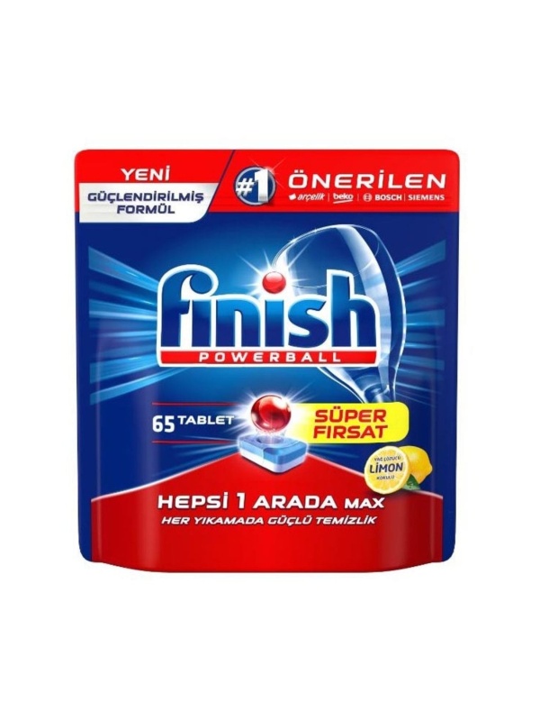 Finish Hepsi Bir Arada Yağ Giderici Limon Kokulu 65 Adet