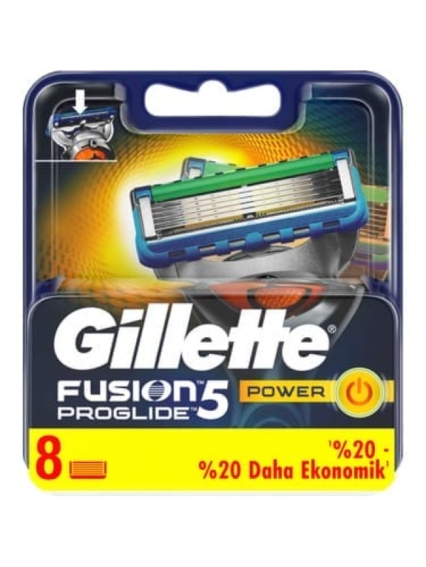 Gillette Fusion Proglide Power Blades  8 Adet