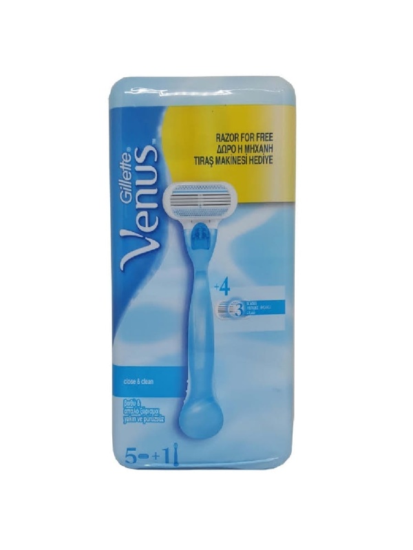 Gillette Venus Close&clean Razor With 5 Refill 1 Adet