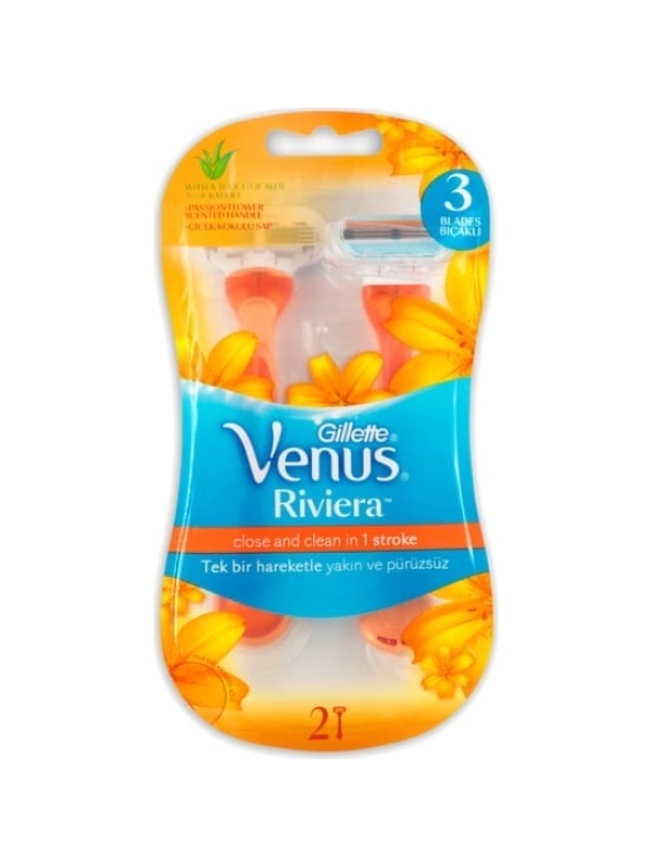 Gillette Venus Riviera Tek Kullanımlık Razors  2 Adets