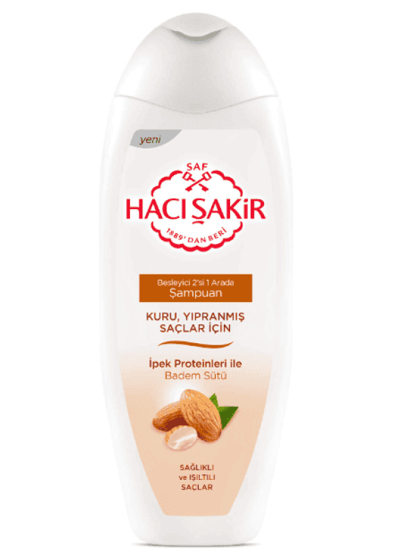 Hacı Şakir Şampuan Badem Kuru & Yıpranmış Saçlar İçin 500 Ml