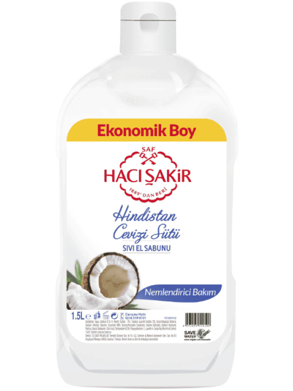Hacı Şakir Sıvı Sabun Hindistan Cevizi 1500 Ml