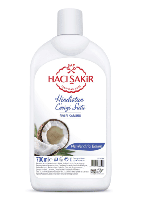 Hacı Şakir Sıvı Sabun Hindistan Cevizi 700 Ml