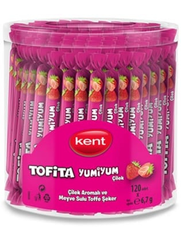 Kavanozda Yumiyum Şeker Çilek 6.7 Gr X120