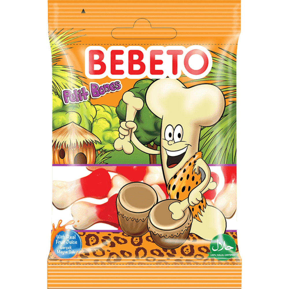 Kervan Gıda Bebeto Jelly Candy Petit Bones 20 Grx12