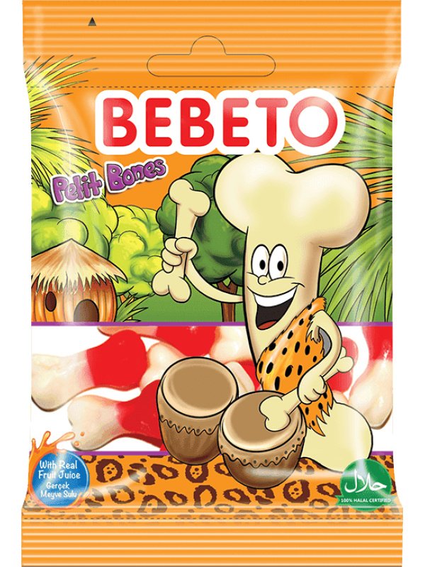 Kervan Gıda Bebeto Jelly Candy Petit Bones 20 Grx12