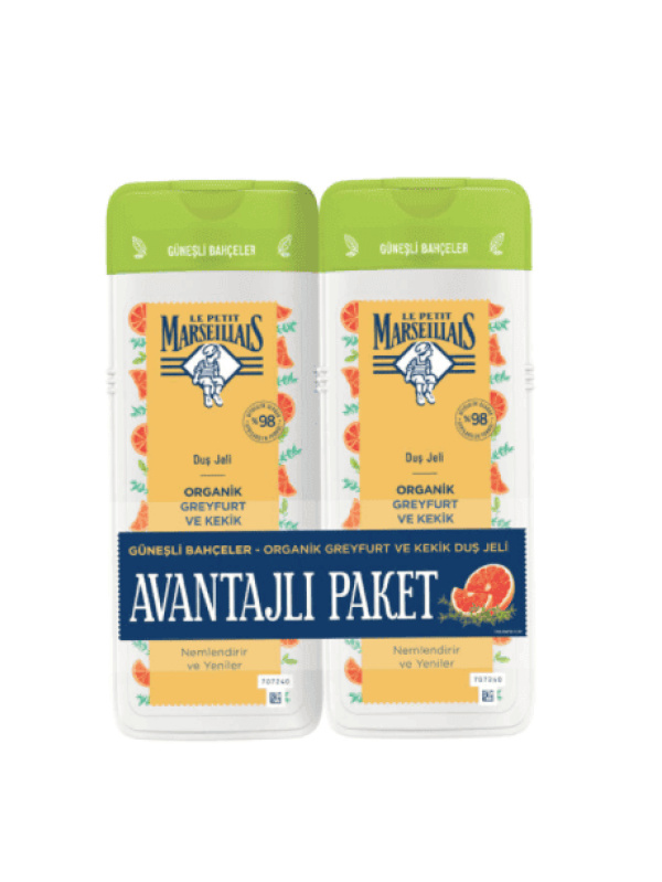 Le Petit Marseiliais Organik Greyfurt Ve Kekik Duş Jeli Avantaj Paketi 2X400 Ml