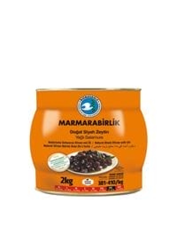 Marmarabirlik Siyah Zeytin Yağlı Salamura Yağ Ebat : 3Xs 2 Kg