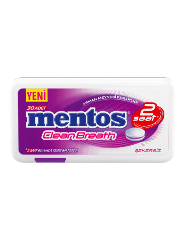 Mentos 2 Saat Clean Breath Plastik Dispenser Orman Meyveli Şeker 21 Gr