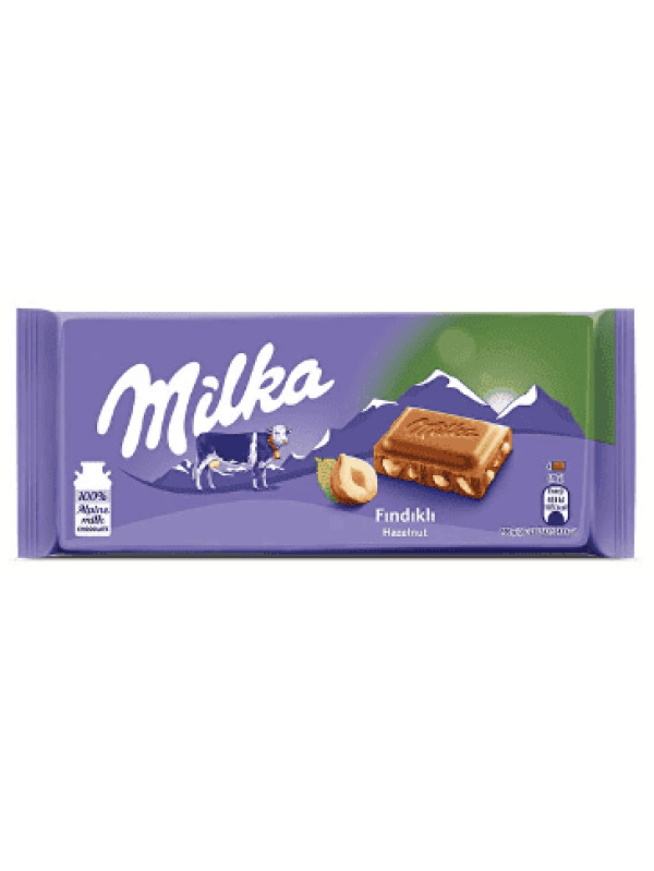 Milka Tablet Çikolata Fındıklı 80 Gr