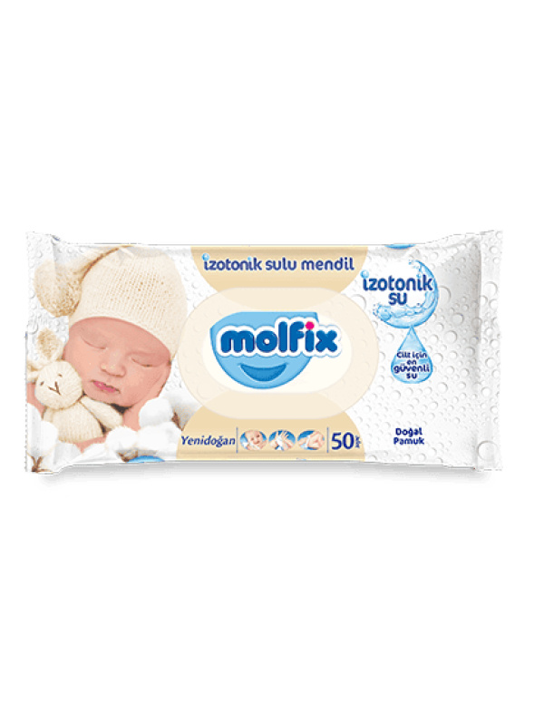 Molfix İzotonik Sulu Islak Mendil Yeni Doğan 50 Adet