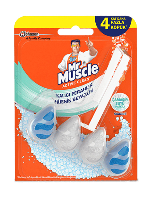 Mr. Muscle Aktif Temiz Tuvalet Blokları  Marine (Top) 37 Gr