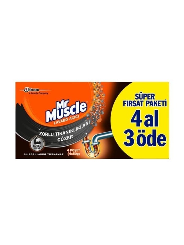 Mr. Muscle Granül Lavabo Açıcı 4X50 Gr