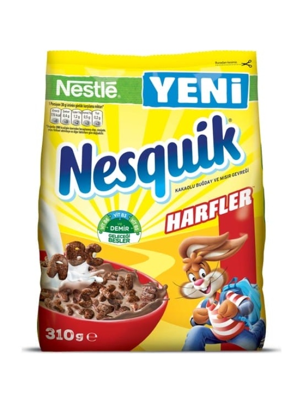 Nestle Nesquik Harfler Çikolatalı Tahıl 310 Gr