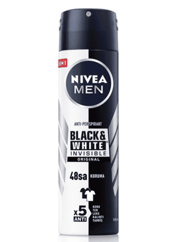 Nivea Men Deodorant B&w Original Sprey 150 Ml
