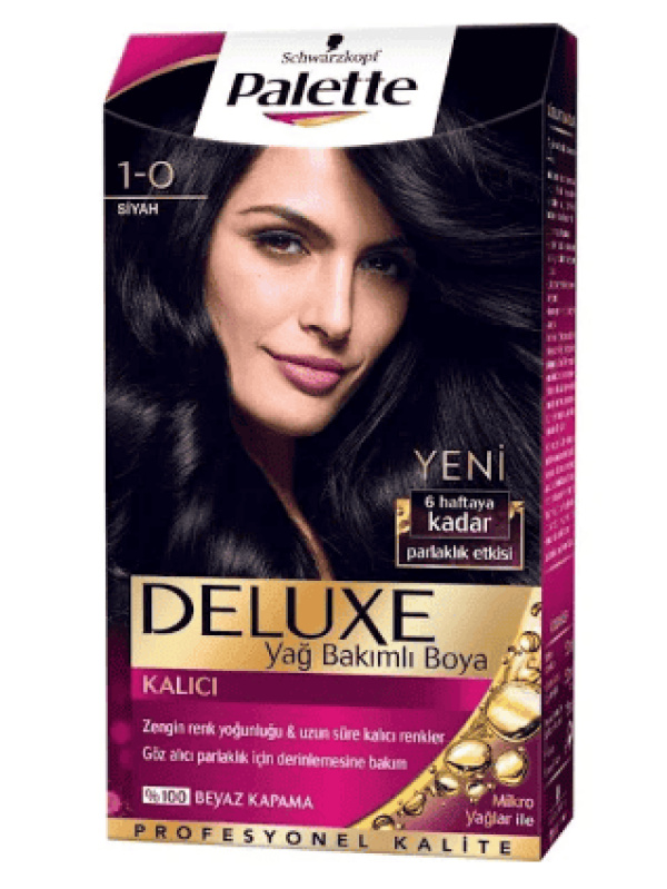 Palette Deluxe Saç Boyası Siyah 1-0 1 Adet