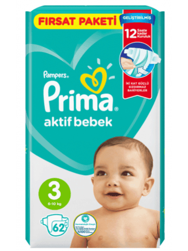 Pampers Prima No3  62 Adet