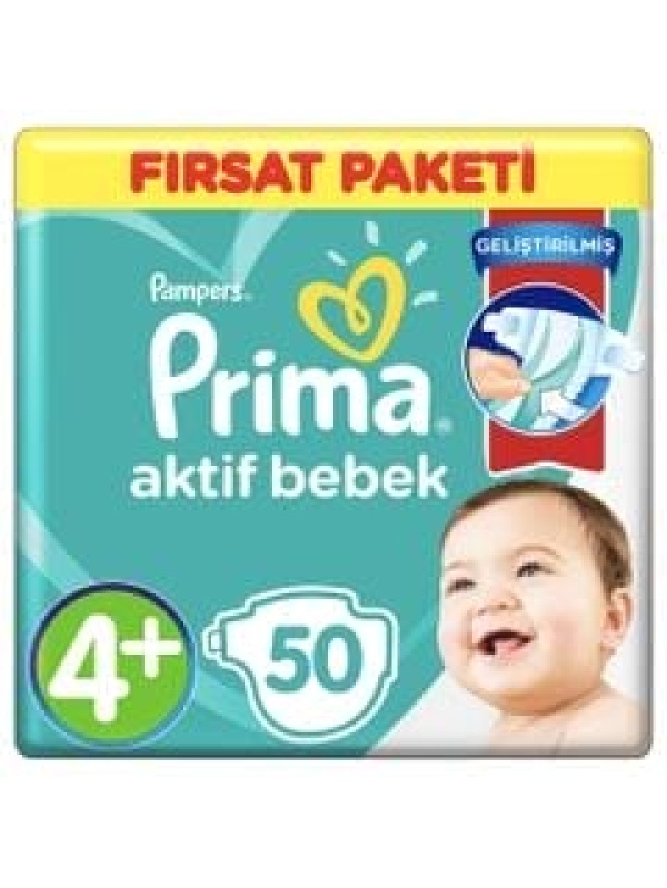 Pampers Prima No4+ 50 Adet