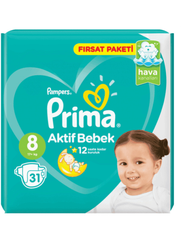 Pampers Prima No8 31 Adet